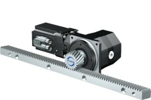 La gamme ZV à denture hélicoïdale combinée au réducteur à couple conique KS et au moteur brushless synchrone EZ : le client obtient un entraînement léger et compact avec une capacité volumétrique élevée.