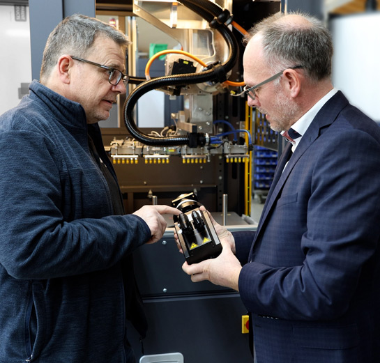 Knut Handte, responsabile della progettazione alla LHMT (sx) e Guido Wittenauer di STOBER.